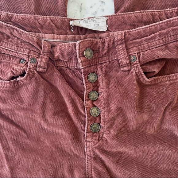 Free people corduroy flare pants in rust color | size 27 - Picture 4 of 11